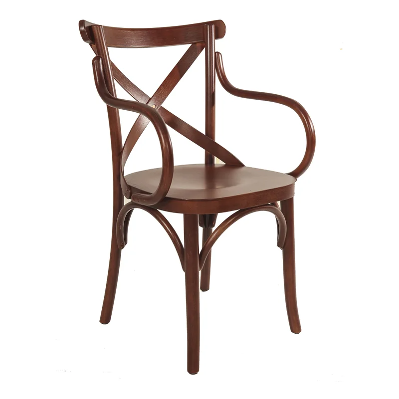 Cadeira X Katrina com Braço em Madeira Maciça Tauari