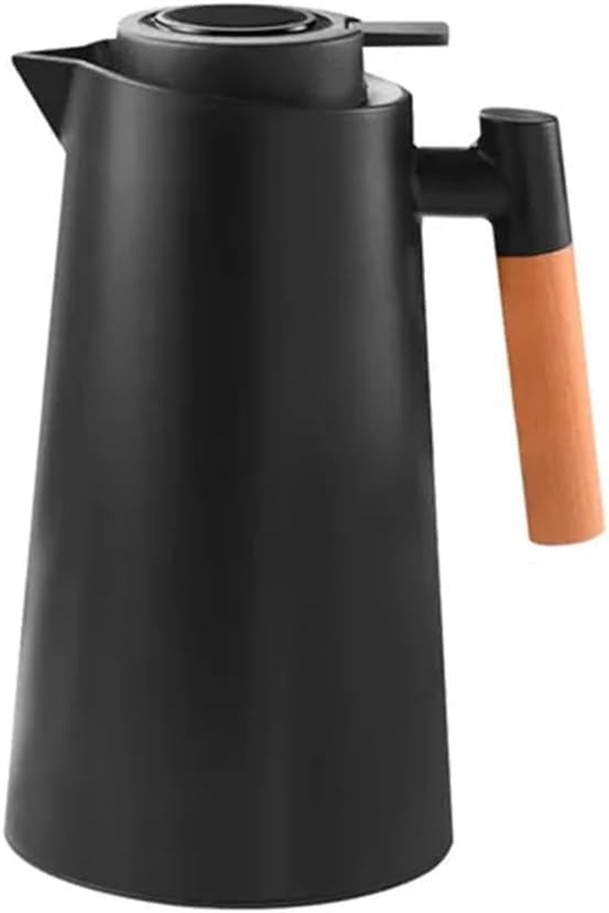 Garrafa Térmica de Café com Vidro Duplo Anel de Vedação em Silicone com Botão Click 1L